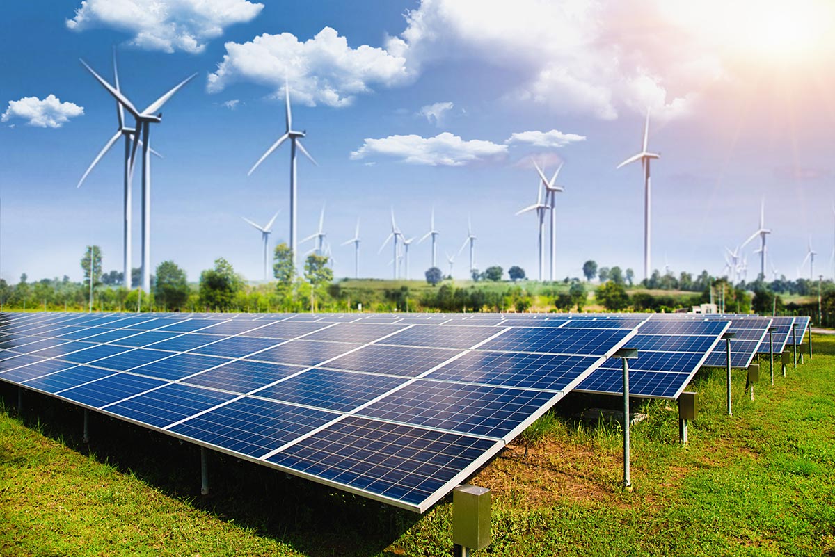 Solar and wind renewable energy infrastructure